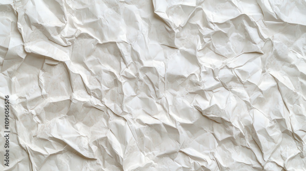 Crumpled White Paper Texture Background Crumpled White Paper Texture Background