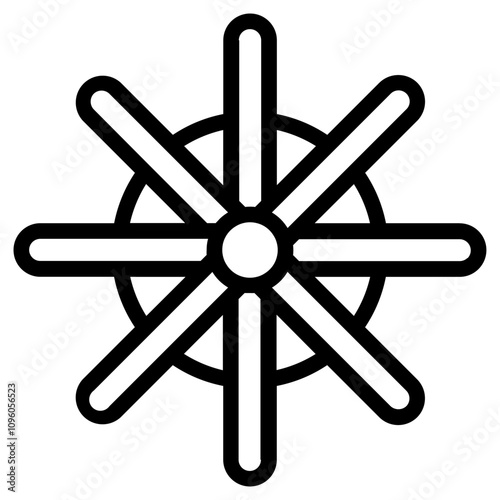 Chakra Dharma Religion Line Icon