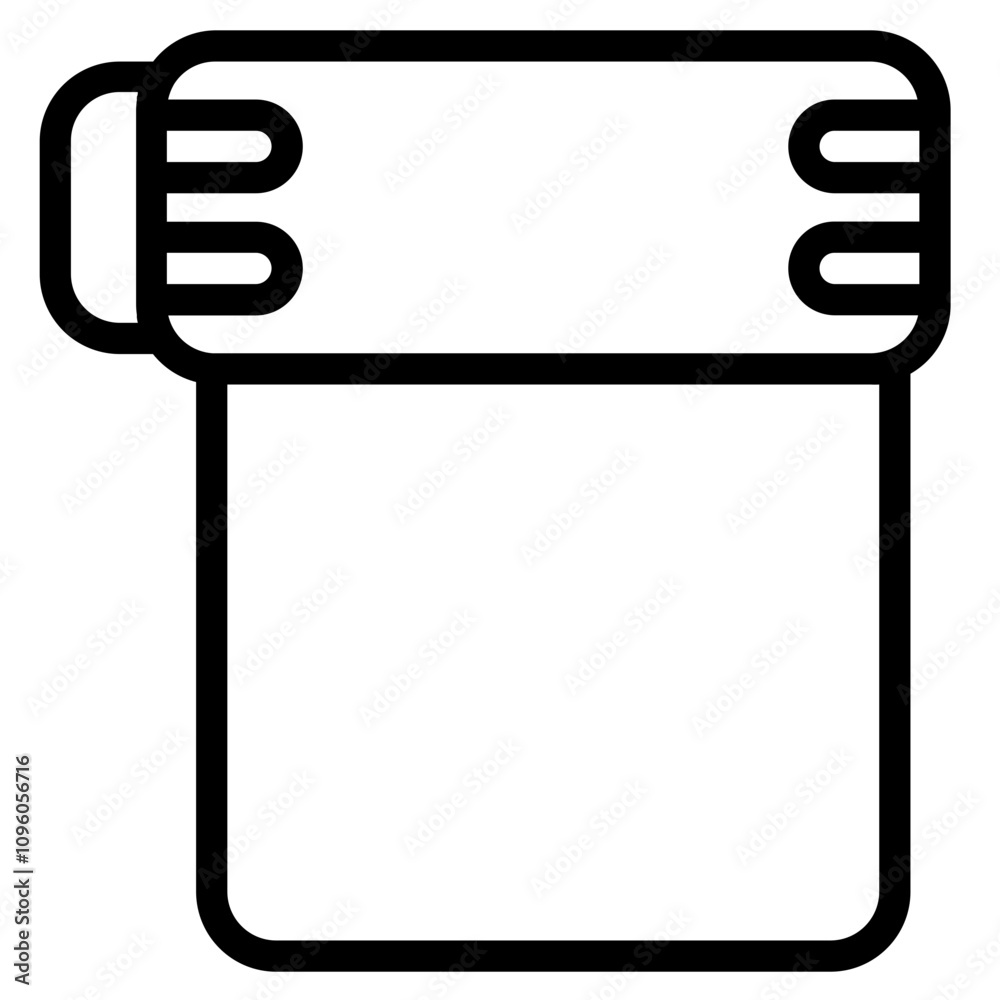 Fitness Mat Workout Line Icon Fitness Mat Workout Line Icon