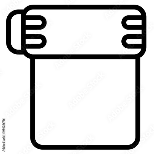 Fitness Mat Workout Line Icon