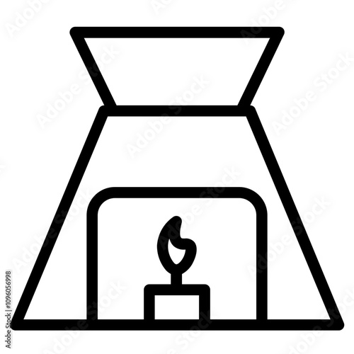 Aroma Incense Spa Line Icon