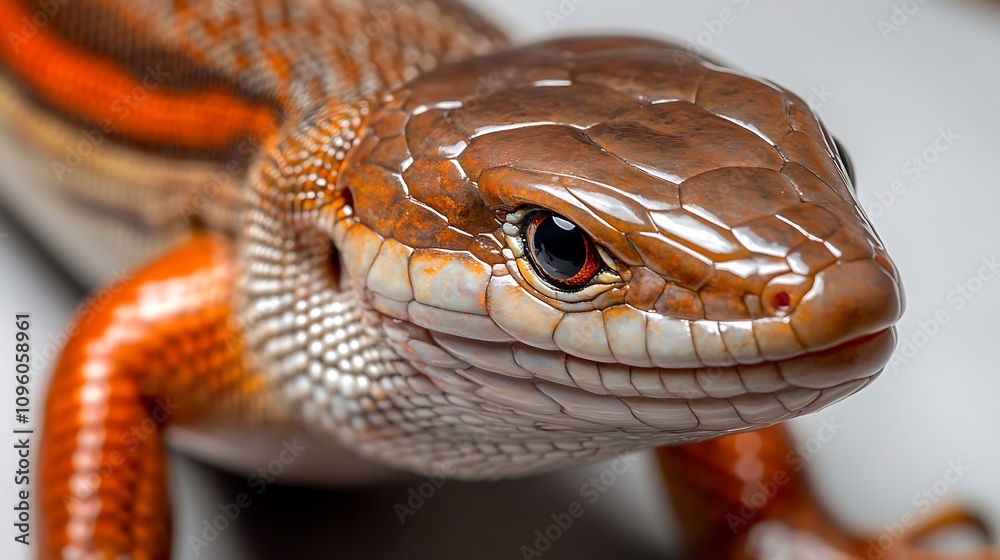 Fototapeta premium A close-up of a colorful lizard showcasing its detailed scales and vibrant colors.