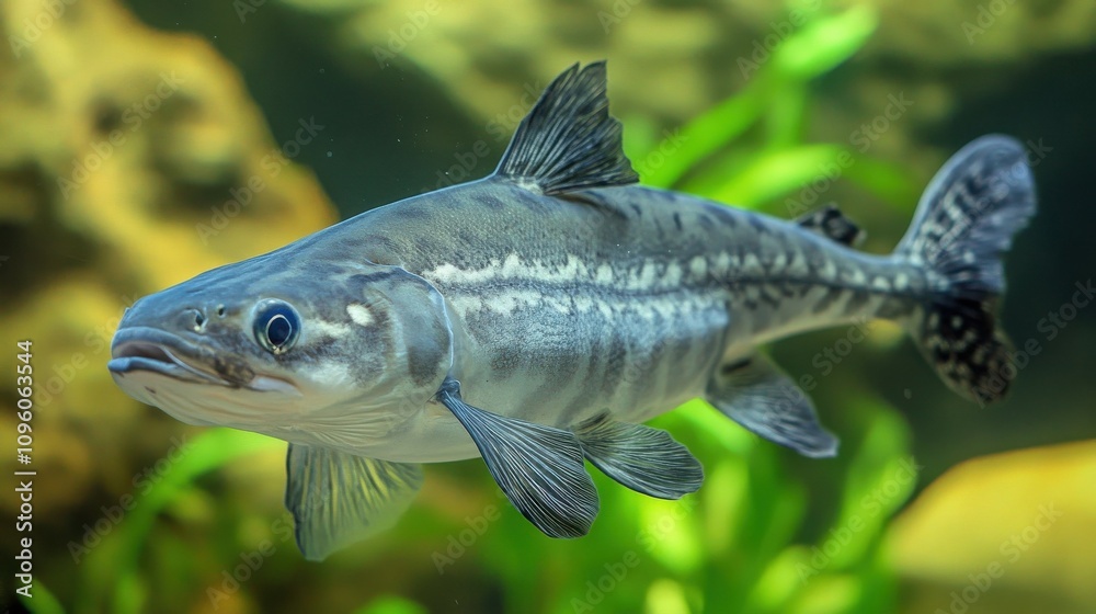 Fototapeta premium Typically has a gray or blue-gray color with lighter underbelly.