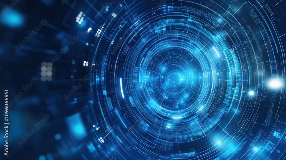 Abstract Digital Technology Circular Data Flow Abstract Digital Technology Circular Data Flow