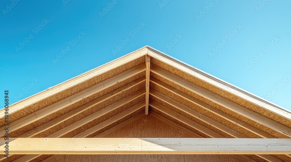 Newly Built Architectural Structure with Blue Sky Newly Built Architectural Structure with Blue Sky