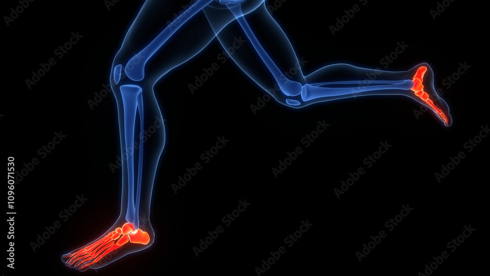 Obraz premium Human Skeleton System Bone Joints Anatomy 
