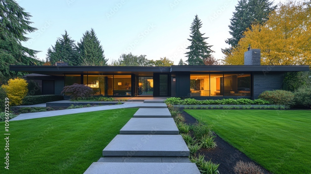 Minimalist Flat Roofed House with Sleek Design Minimalist Flat Roofed House with Sleek Design