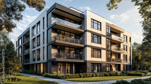 Modern Residential Apartment with Geometric Design Elements