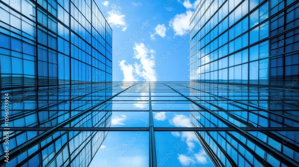 Minimalist Glass Office Building Under Blue Sky Minimalist Glass Office Building Under Blue Sky