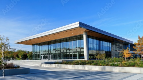 Modern Building with Low Angle View