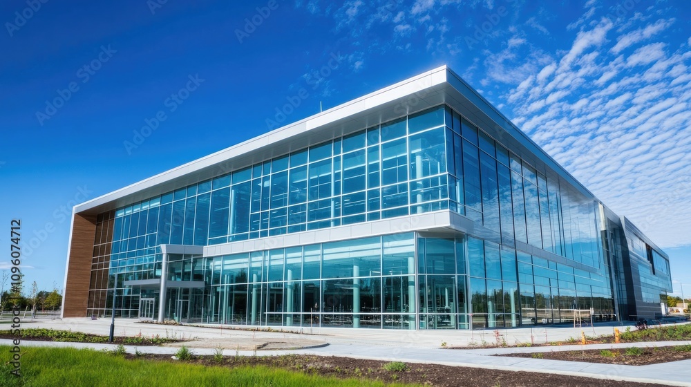 Low Angle View of Modern Building Architecture Low Angle View of Modern Building Architecture
