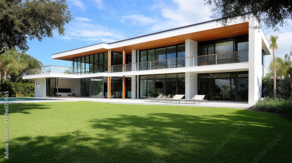 Modern Architectural Design with Clean Lines and Bright Space Modern Architectural Design with Clean Lines and Bright Space