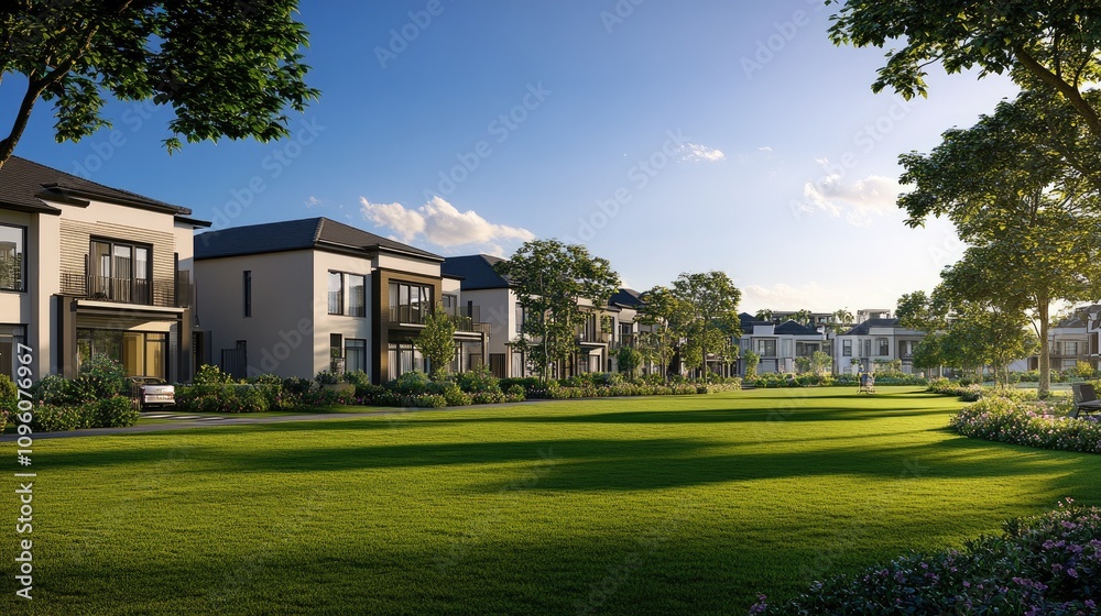 Modern Terraced Homes in Serene Suburban Setting Modern Terraced Homes in Serene Suburban Setting