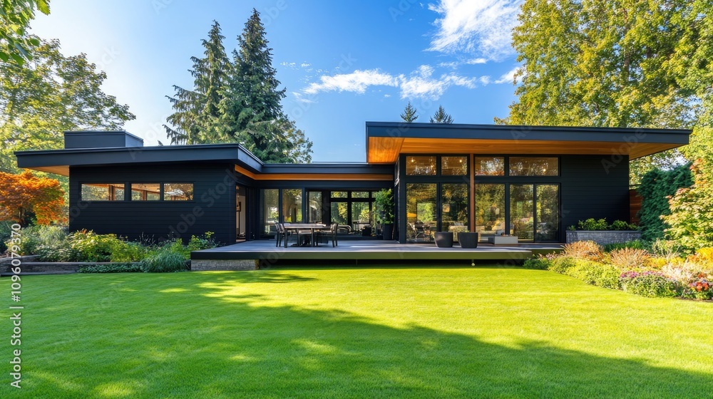 Modern Sleek Home Design with Black Paneling Modern Sleek Home Design with Black Paneling