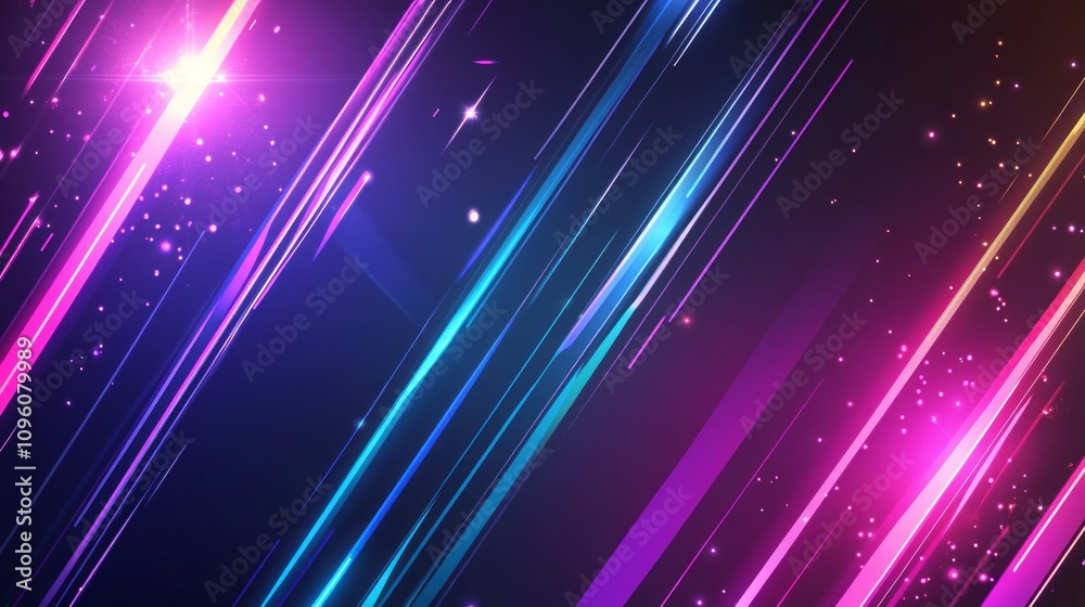 Abstract Neon Lines Graphic Design Abstract Neon Lines Graphic Design