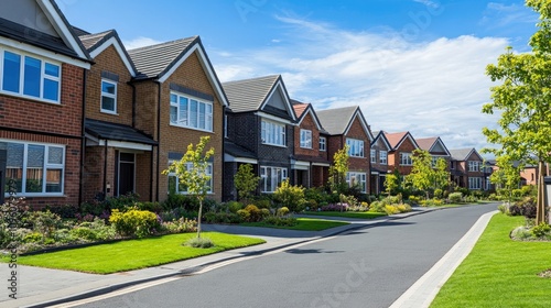 Contemporary Suburban Terraced Houses in Sunny Setting