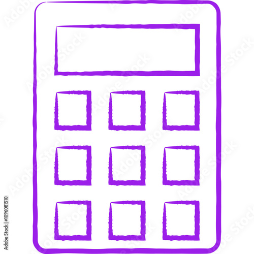 Calculator single vector line icon