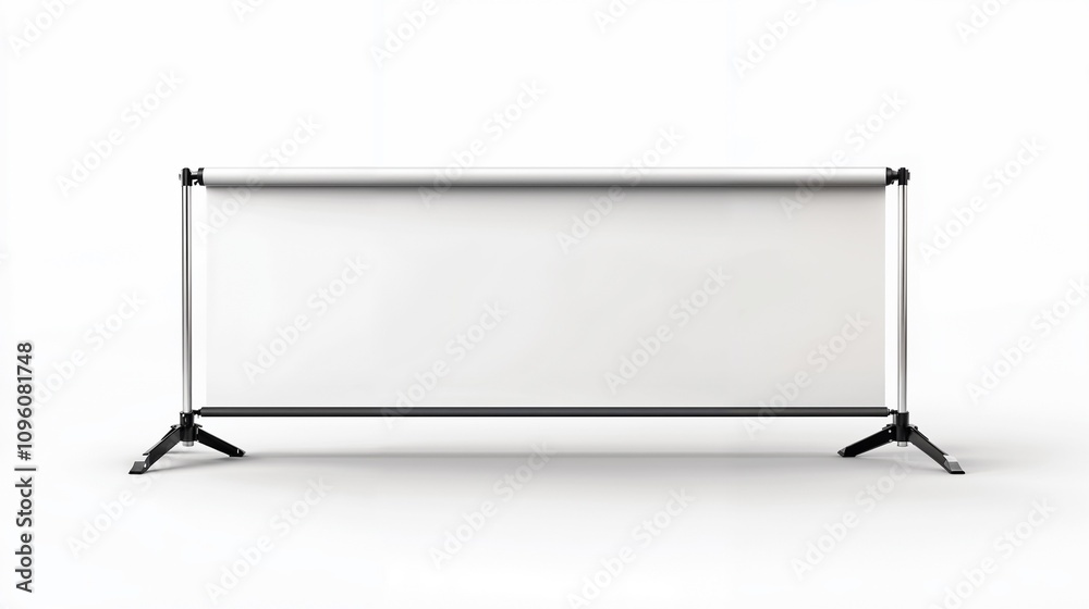 Professional backdrop stand isolated on white background