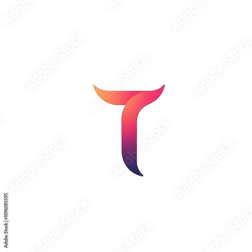 Free Download Abstract letter T logo icon design modern minimal style illustration
 isolated on white background  - GFXLoad