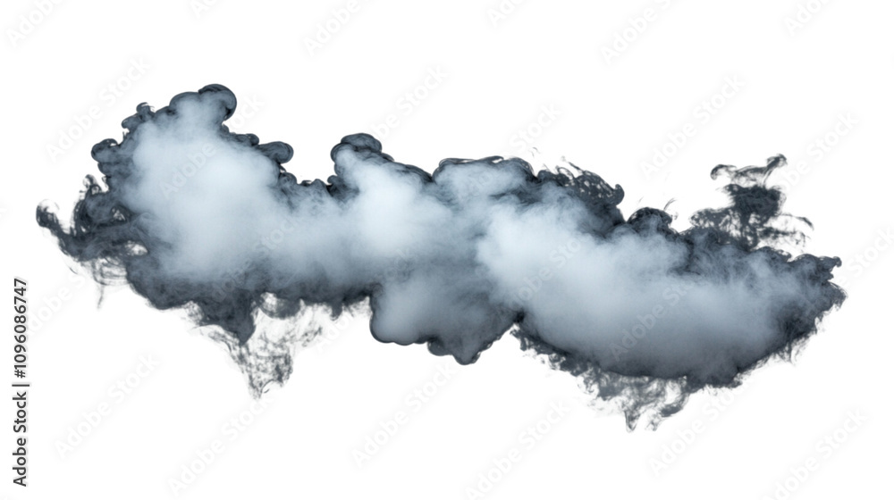 Obraz premium A White smoke cloud. isolated on Transparent PNG format Background. Generative AI 