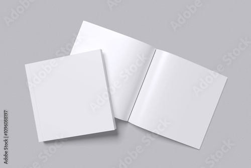 Square Book Blank Mockup