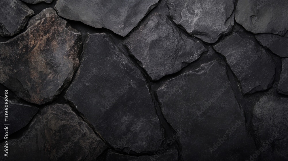 Rough, grainy stone texture background in black or dark gray tones. Rough, grainy stone texture background in black or dark gray tones.