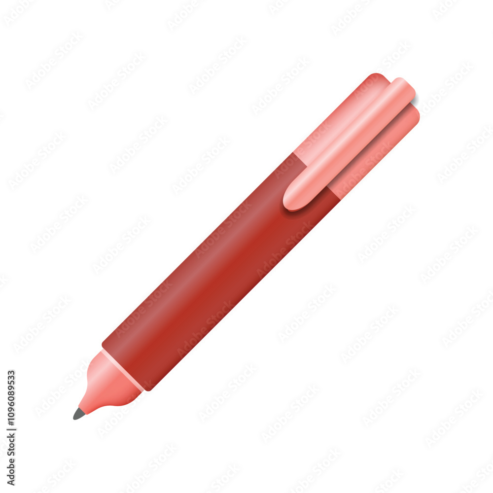 Ballpoint pen icon in flat style. Office tool vector illustration on isolated background. School equipment sign business concept. Ballpoint pen icon in flat style. Office tool vector illustration on isolated background. School equipment sign business concept.
