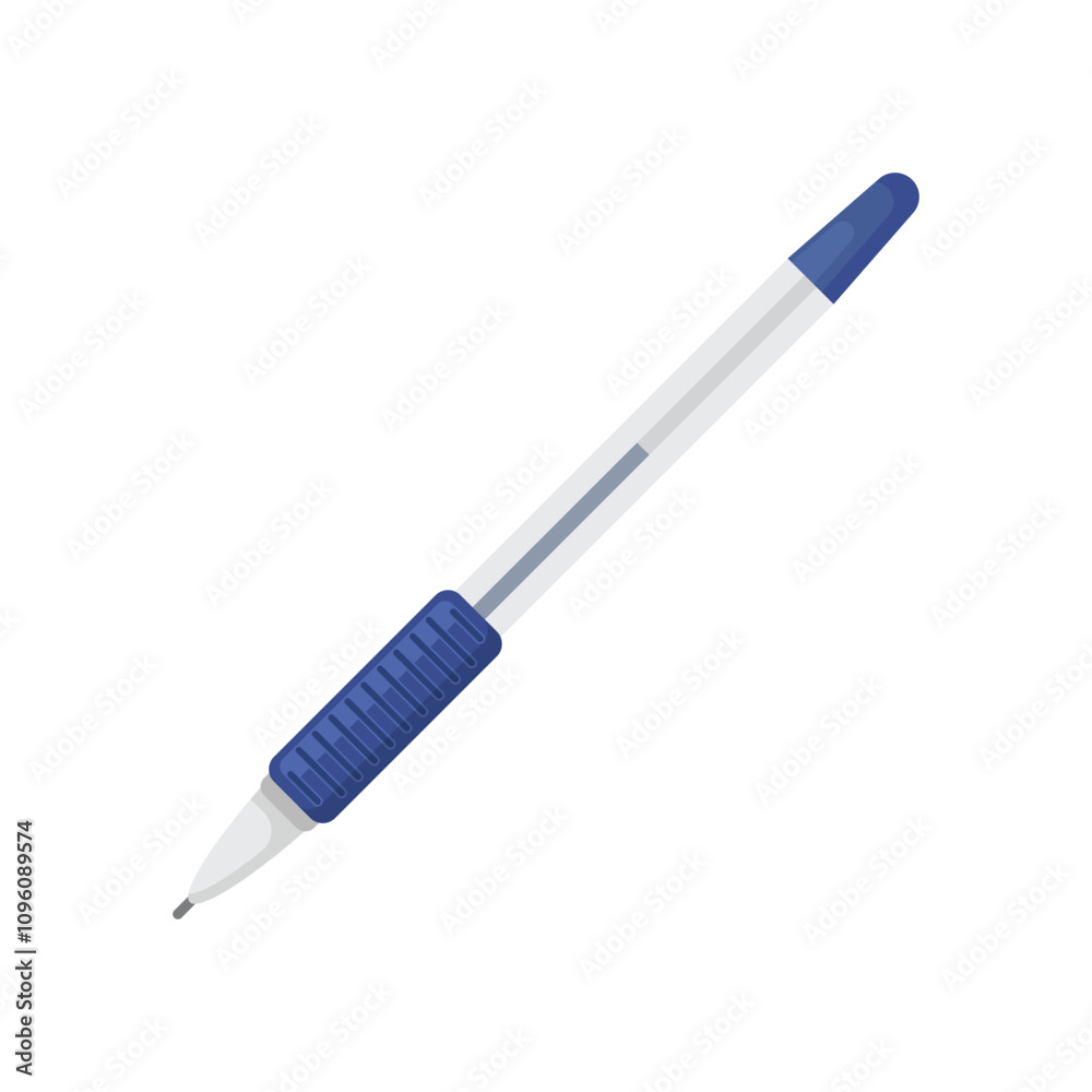 Ballpoint pen icon in flat style. Office tool vector illustration on isolated background. School equipment sign business concept. Ballpoint pen icon in flat style. Office tool vector illustration on isolated background. School equipment sign business concept.
