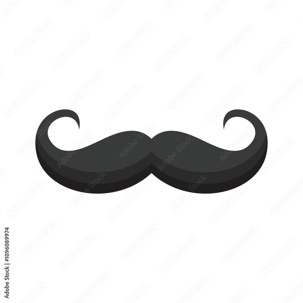 Gentleman mustache icon in flat style. Whisker hairstyle vector illustration on isolated background. Moustache sign business concept. Gentleman mustache icon in flat style. Whisker hairstyle vector illustration on isolated background. Moustache sign business concept.