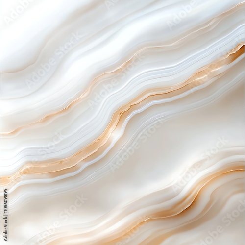 Elegant abstract marble texture with golden veins and smooth white background. photo