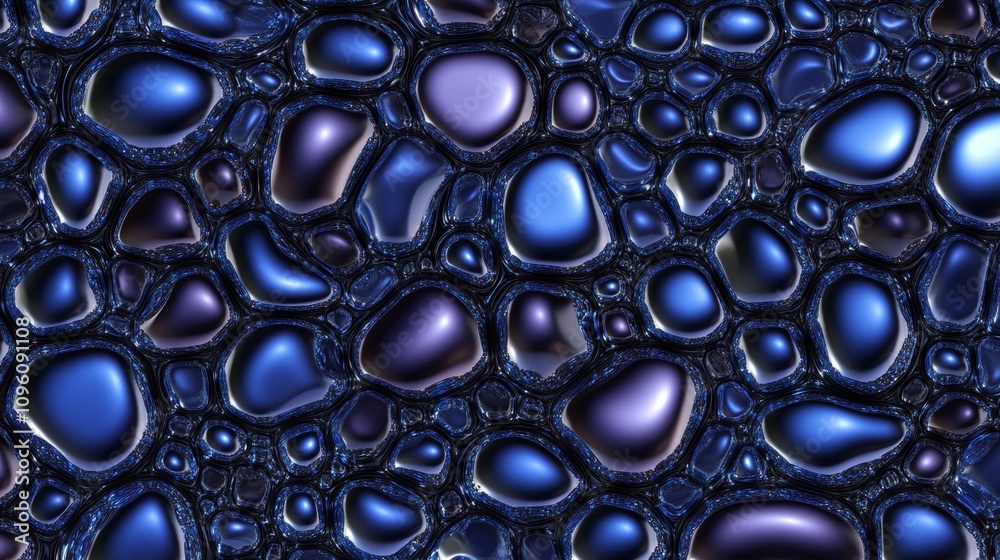 Dark blue metallic bubbles texture background, featuring a sleek and shiny surface with a bubbly, dynamic effect. Dark blue metallic bubbles texture background, featuring a sleek and shiny surface with a bubbly, dynamic effect.