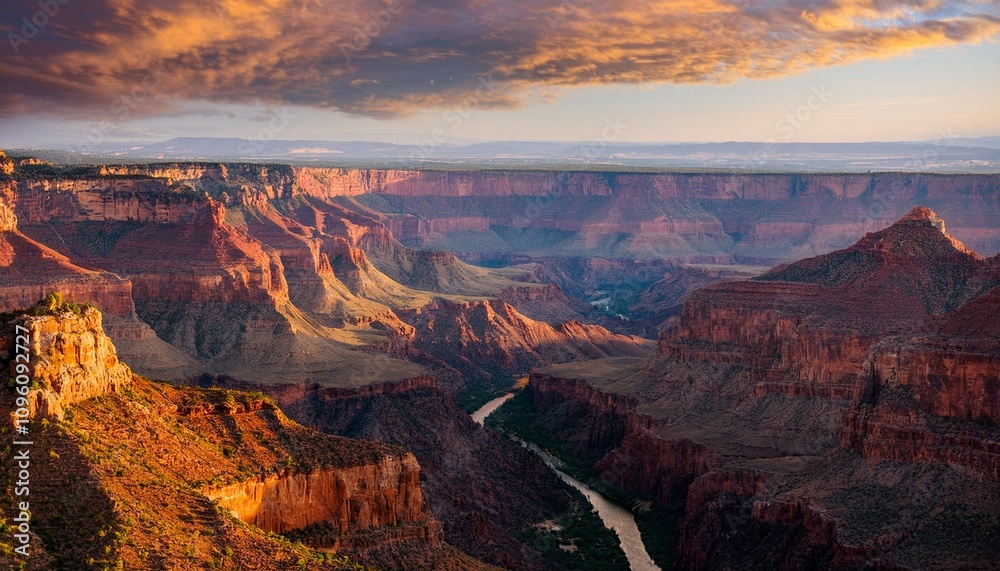 Fototapeta premium The scale of the canyon is awe-inspiring from the sky. 