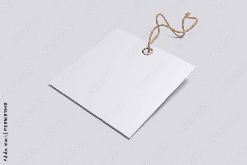 Naklejka premium Square Label Tag Mockup