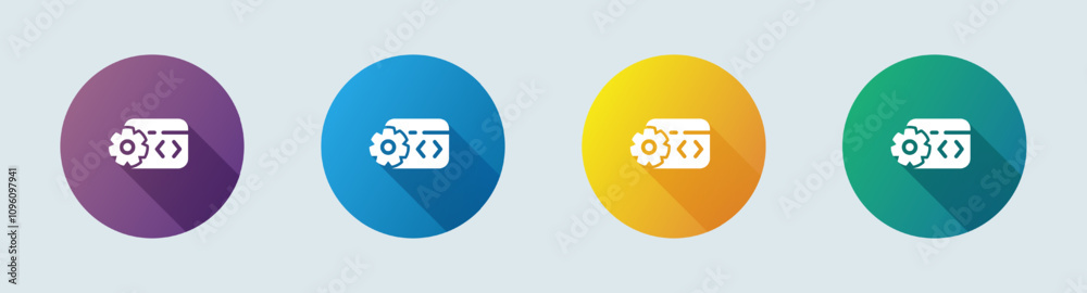 Software solid icon in flat design style. Technology signs vector illustration. Software solid icon in flat design style. Technology signs vector illustration.