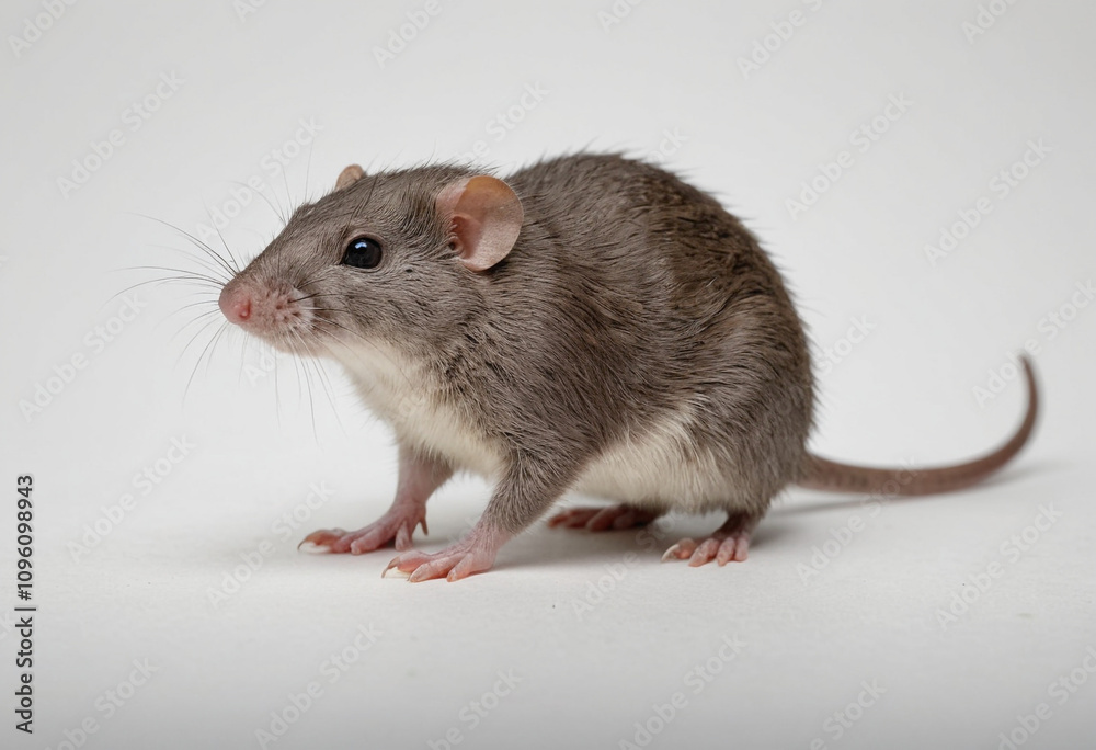 standard Shrew right side view. Full figure visible, flat white background, no shadows, head and legs visible, ultra detailed, photorealistic 400mm lens, low angle standard Shrew right side view. Full figure visible, flat white background, no shadows, head and legs visible, ultra detailed, photorealistic 400mm lens, low angle