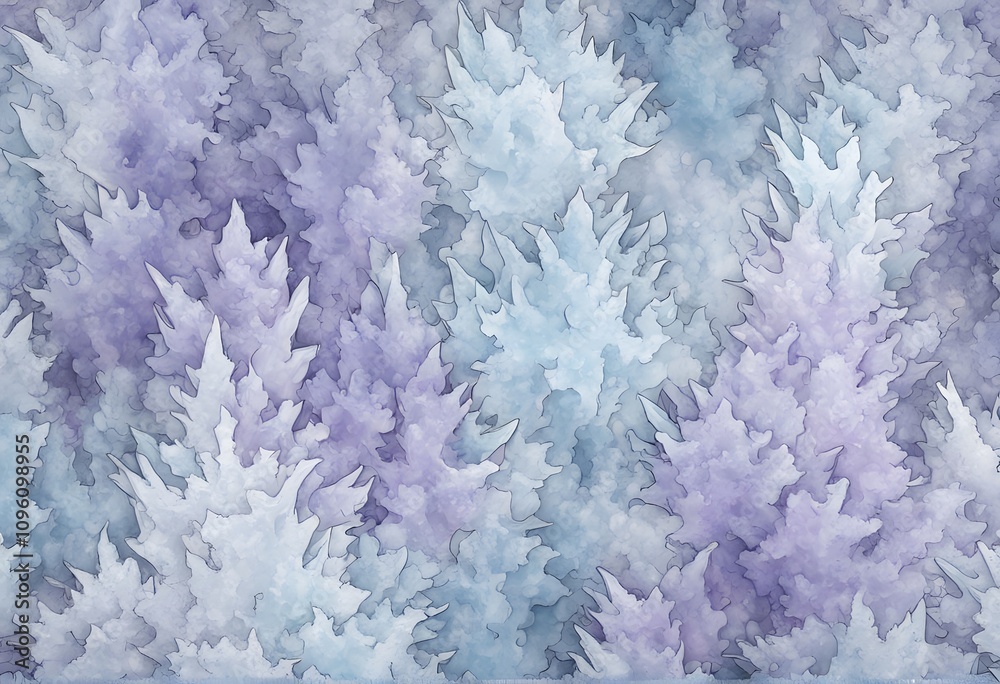 Frosted ice grunge design with a mix of lavender and pale blue emphasizing jagged edges, AI Generated Frosted ice grunge design with a mix of lavender and pale blue emphasizing jagged edges, AI Generated