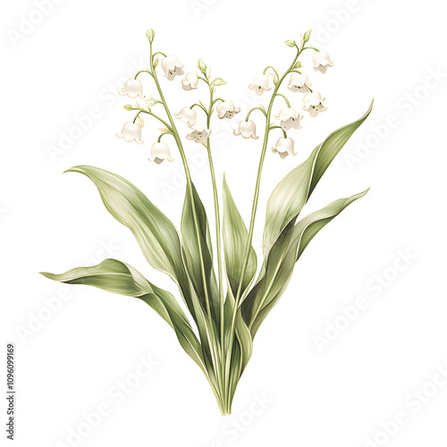 modern 2D doodle cartoon flower concept with open space for text, featuring whimsical floral and leafy elements on crisp white backgrounds.