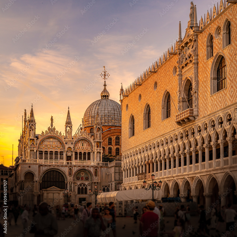 Dogenpalast und Dom, Venedig, Venezien, Italien Dogenpalast und Dom, Venedig, Venezien, Italien