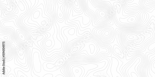 Vector geographic contour map. Topography map background. Black and white wave Seamless line. Topography relief. White wave paper curved reliefs abstract. Topographic map patterns,topography line map.