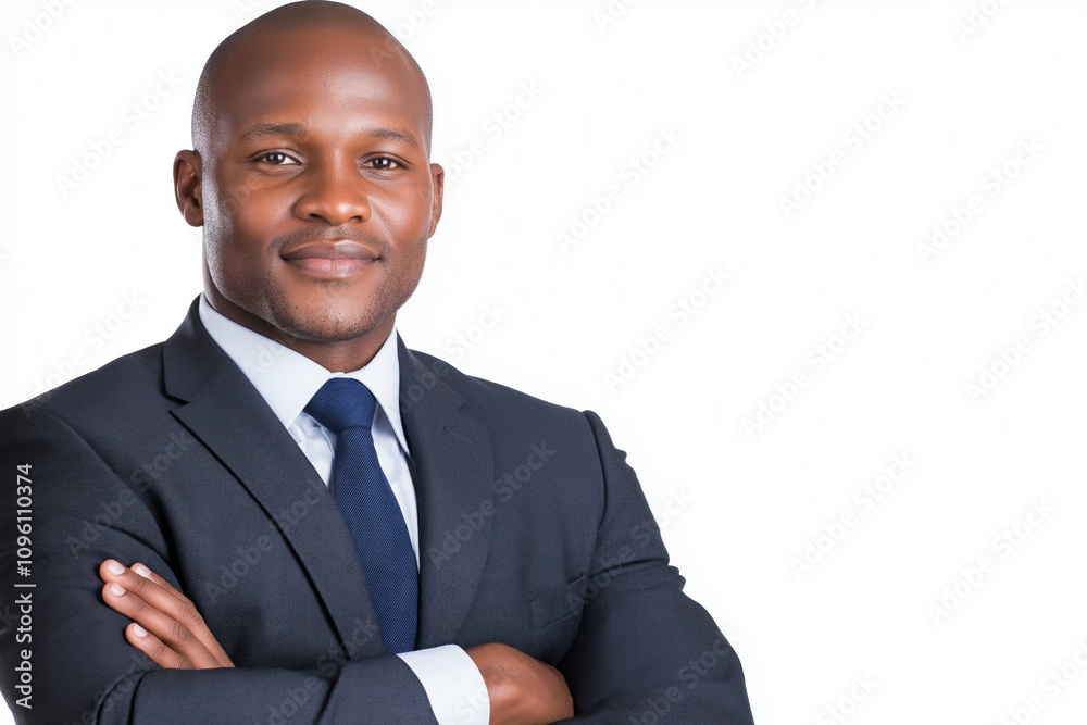 Black Business Man Isolated On White Background Black Business Man Isolated On White Background