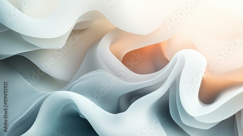 Wallpaper Mural Abstract 3D art with dreamy pastel gradients, soft flowing shapes, and harmonious design elements Torontodigital.ca