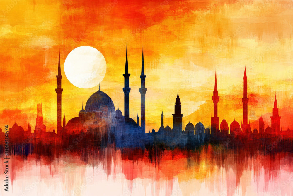 Naklejka premium Ottoman Background
