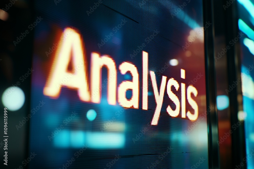 Analysis Display - Glowing Digital Screen Analysis Display - Glowing Digital Screen