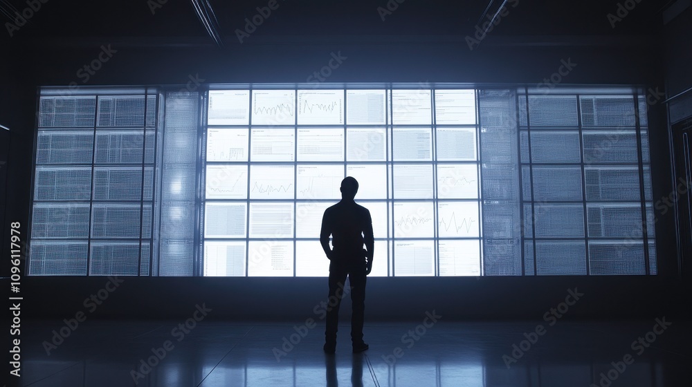 Silhouette of Person Against Bright Window Silhouette of Person Against Bright Window