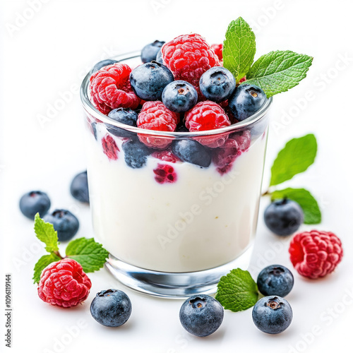 Fruit Yoghurt Isolated