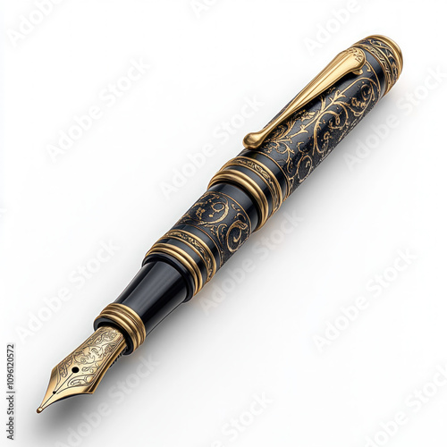 Vintage Fountain Pen Isolated