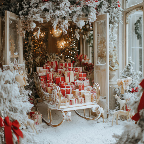 whimsical setting in a snow...