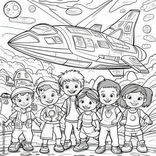A group of children in a sc...