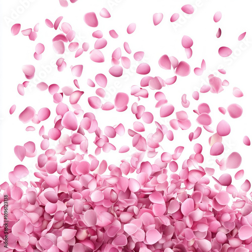 Flying Petals Isolated