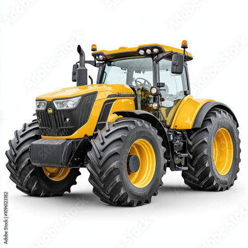 Farmer Tractor Isolated